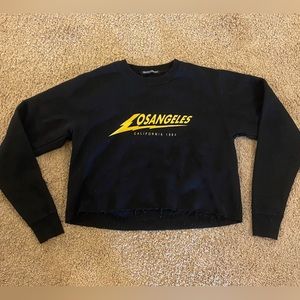 Brandy Melville Women’s Los Angeles Crop Crew Neck Sweatshirt Small